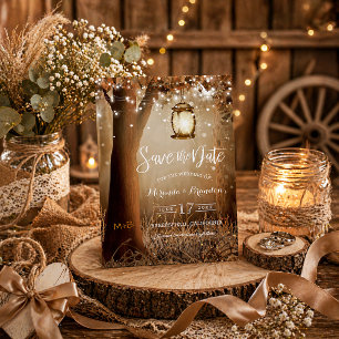 Landelijke landelijke trouwkaart 'Save the Date' Save The Date