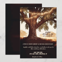 Landelijke landelijke trouwuitnodiging kaart