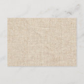 Landelijke landelijke zonnebloem hennep trouwrecep informatiekaartje (Achterkant)