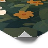 Landelijke landhuis met wilde bloemen poster (Hoek)