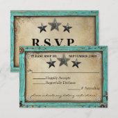 Landelijke landkaart perkament papier RSVP kaart (Voorkant / Achterkant)