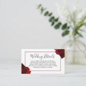 Landelijke landroos stijlvolle details envelopkaar informatiekaartje (Staand voorkant)