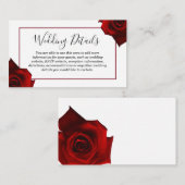 Landelijke landroos stijlvolle details envelopkaar informatiekaartje (Voorkant / Achterkant)