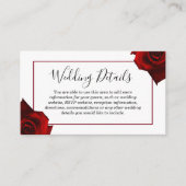 Landelijke landroos stijlvolle details envelopkaar informatiekaartje (Voorkant)