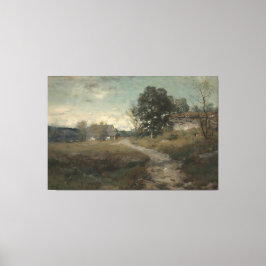 Landelijke landschapskunst in vintage stijl voor a canvas afdruk