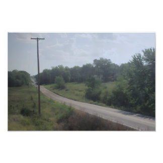 Landelijke Landweg Foto Afdruk