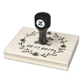 Landelijke laurierkrans bruiloft save the date rubberstempel (Stempel)