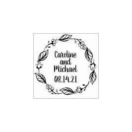 Landelijke lauweren en rozen landelijke krans | Tr Rubberstempel