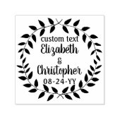 Landelijke lauwerkrans Eenvoudig landelijke trouwh Zelfinktende Stempel (Design)