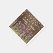 Landelijke Lavendel Bloem Lichtjes Bruiloft Servetten (Hoek)