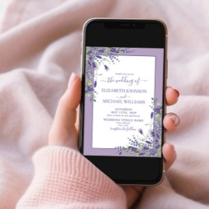 Landelijke Lavendel Eucalyptus Houten Letter Weddi Kaart