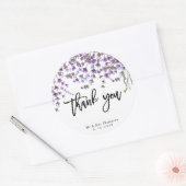 landelijke lavendel trouw bedankt sticker (Envelop)