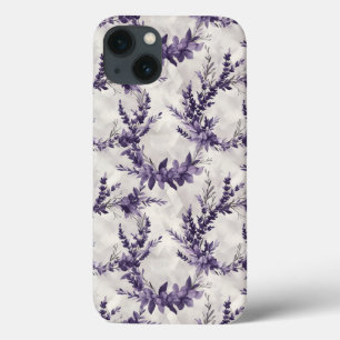 Landelijke lavendelkrans watercolor stijl patroon Case-Mate iPhone case