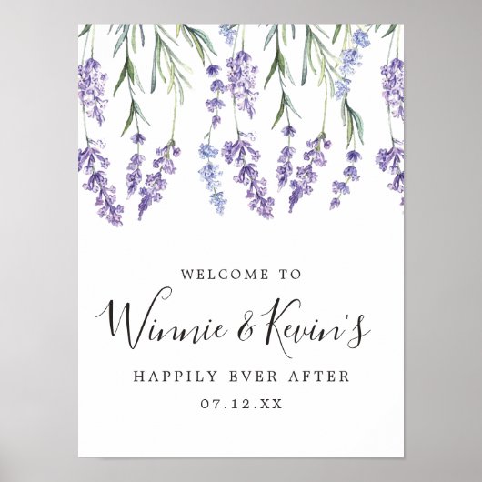 Landelijke lavender Weddenschap Poster (Voorkant)