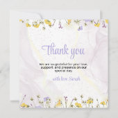 Landelijke lente bloem bruidsshower bedankkaart (Voorkant)