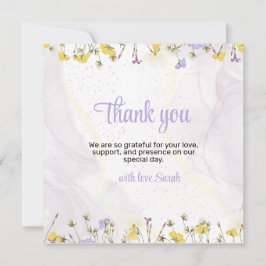 Landelijke lente bloem bruidsshower bedankkaart