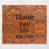 Landelijke leren western country cowboy bruiloft  bier etiket (Enkel label)