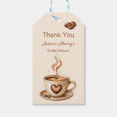 Landelijke Liefde Broeit Dank Je Bruidsfeestje Cadeaulabel (Voorkant)