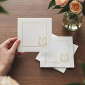 Landelijke lijst Westerse Hoefijzer Monogram Bruil Folie Servetten