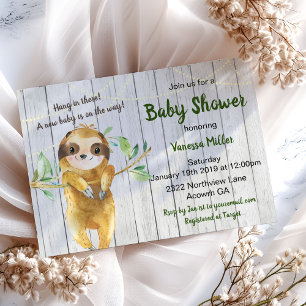 Landelijke Luipaard Baby Shower Uitnodiging