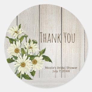 Landelijke Margrieten Daisy Bloem Ronde Sticker