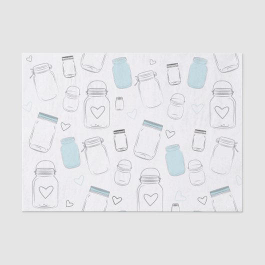 Landelijke Mason Jars Feestje Tissuepapier (Voorkant)