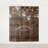 Landelijke Mason Potten & Lichtjes Trouw Foto Acht Wandkleed (Voorkant)