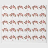 Landelijke Mauve Bloem Cadeaupapier (Vlak)