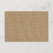 Landelijke met krijtbord beschilderde jute zak huw RSVP kaartje (Achterkant)