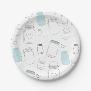 Landelijke Metsglazen Feest Papieren Bordje