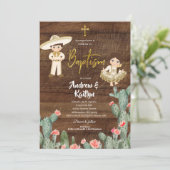 Landelijke Mexicaanse Gouden Charro Jongen Meisje  Kaart (Staand voorkant)