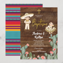 Landelijke Mexicaanse Gouden Charro Jongen Meisje  Kaart