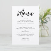 Landelijke moderne bruiloft. Landelijk schrifttype Menu (Staand voorkant)