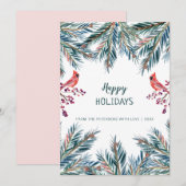 Landelijke moderne Kerstgroet script geen foto Feestdagenkaart (Voorkant / Achterkant)