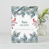 Landelijke moderne Kerstgroet script geen foto Feestdagenkaart (Staand voorkant)