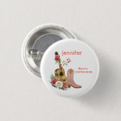 Landelijke muziek gepersonaliseerd ronde button 3,2 cm (Voorkant /achterkant)