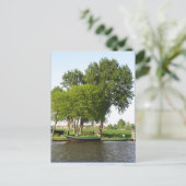 Landelijke Nederlandse Scene Rowboot in Canal Brie Briefkaart (Staand voorkant)