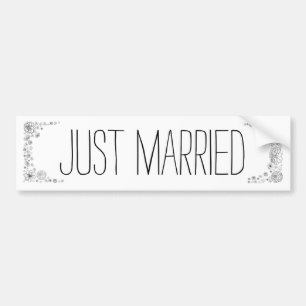 Landelijke 'Net getrouwd' bumpersticker