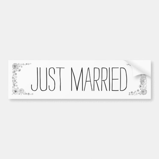 Landelijke 'Net getrouwd' bumpersticker (Voorkant)