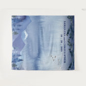 Landelijke nevelige dennenbos bruiloftsfotobehang wandkleed (Voorkant (horizontaal))