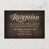 Landelijke ontwerpen bruine ontvangstkaarten informatiekaartje (Achterkant)