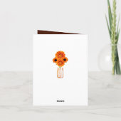 Landelijke oranje metseljampot Dankkaart Bedankkaart (Achterkant)