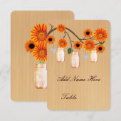 Landelijke oranje metseljars tafel plaatskaart (Voorkant / Achterkant)