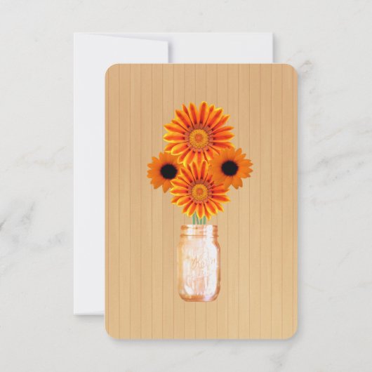 Landelijke oranje metseljars tafel plaatskaart (Achterkant)