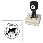 landelijke Oregon kerst retouradres Rubberstempel (Gestempeld)
