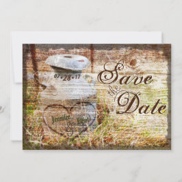 Landelijke Oude Melkbus Save the Date Kaart
