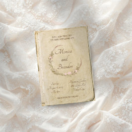 Landelijke Oude Papieren Krans Uitnodiging