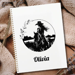 Landelijke Paard Cowgirl Westerse Gepersonaliseerd Planner