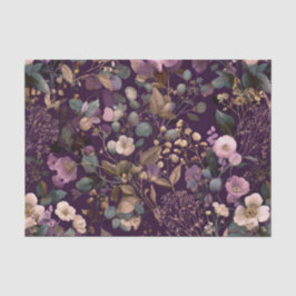 Landelijke paarse botanische vette vintage boho bl tissuepapier
