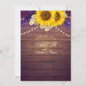 Landelijke Paarse Gele Zonnebloem Bloem Boerenstij (Achterkant)